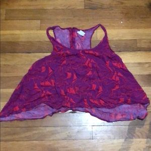 Printed cropped tank top